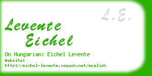 levente eichel business card